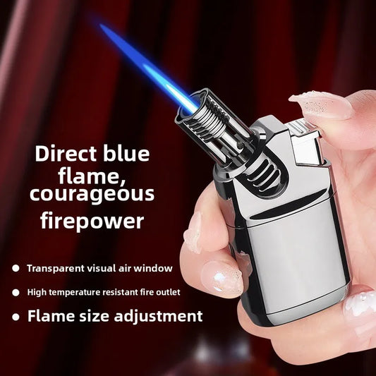 New Straight-pull Elbow Inflatable Windproof Lighter
