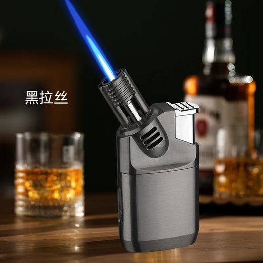 New Straight-pull Elbow Inflatable Windproof Lighter
